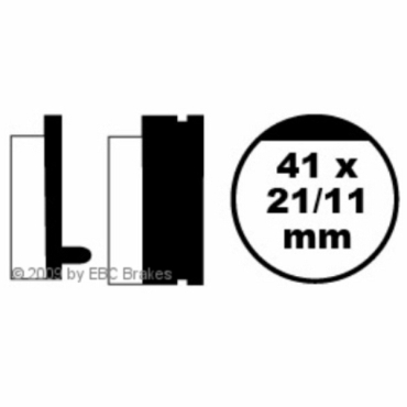 Preview: EBC Blackstuff Bremsbeläge für Honda CB 100 N Vorderachse - FA052