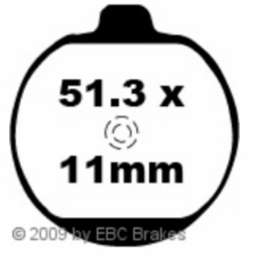 Preview: EBC Blackstuff Bremsbeläge für Kawasaki Z 1300 A1/A2/A3 Vorderachse - FA062