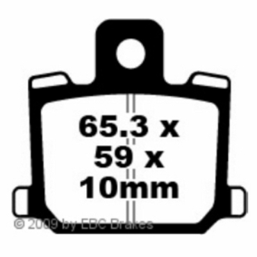 Preview: EBC Blackstuff Bremsbeläge für Yamaha RD 350 LC Vorderachse - FA064