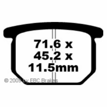 Preview: EBC Blackstuff Bremsbeläge für Suzuki XN 85 (Turbo) Vorderachse - FA065