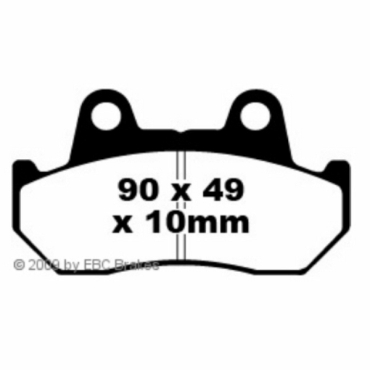 Preview: EBC Blackstuff Bremsbeläge für Honda GL 1100 (C/DC) (Goldwing) Hinterachse - FA069