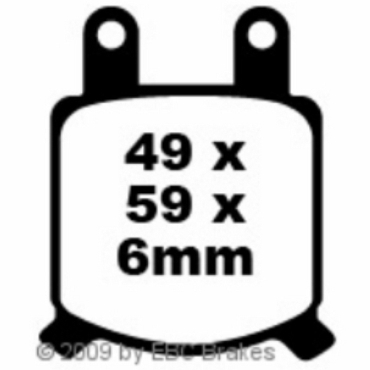 Preview: EBC Blackstuff Bremsbeläge für Moto Morini 125 Monocilindro Vorderachse - FA076