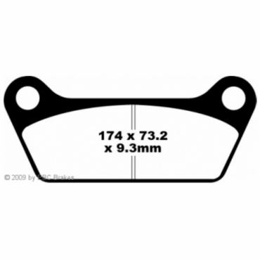 Preview: EBC Blackstuff Bremsbeläge für Harley Davidson® 84-85 Hinterachse - FA079