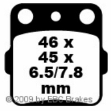 Preview: EBC Goldstuff Rennbremsbeläge für Kawasaki KSF 250 A1/A18 (KFX 250 Mojave) Hinterachse - MXS084