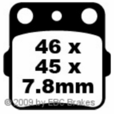 Preview: EBC Redstuff Bremsbeläge für Kawasaki KSF 250 A1/A18 (KFX 250 Mojave) Hinterachse - FA084TT