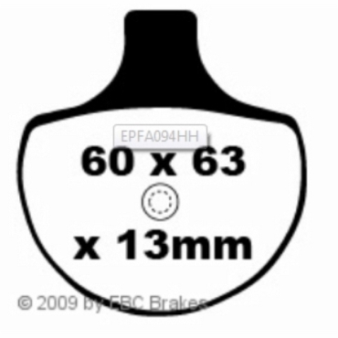 Preview: EBC Blackstuff Bremsbeläge für Harley Davidson® 84-85 Vorderachse - FA094