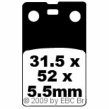 EBC Blackstuff Bremsbeläge für Gilera 503 50ccm Vorderachse - FA099