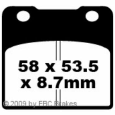 Preview: EBC Blackstuff Bremsbeläge für Suzuki GSXR 250 CJ (GJ72A) Vorderachse - FA103