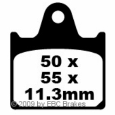 Preview: EBC Blackstuff Bremsbeläge für Honda VF 1000 (RF) Hinterachse - FA109