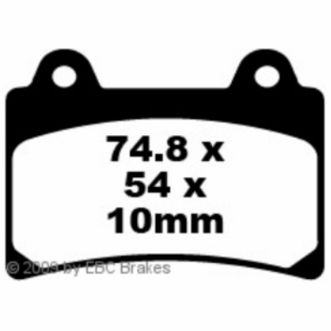 Preview: EBC Blackstuff Bremsbeläge für Yamaha SRX 400 (3VN1/3VN2/3VN5) Vorderachse - FA123