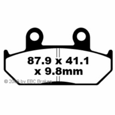 Preview: EBC Blackstuff Bremsbeläge für Honda XRV 650 (J) (Africa Twin) Vorderachse - FA124/2