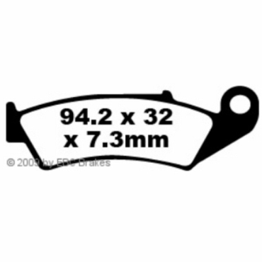 Preview: EBC Redstuff Bremsbeläge für Honda CR 125 (RM) Vorderachse - FA125TT