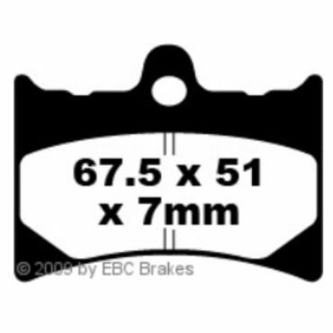 EBC Blackstuff Bremsbeläge für Aprilia RS 125 (5 Loch Aufnahme HA) Vorderachse - FA126