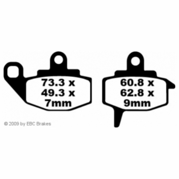 Preview: EBC Redstuff Bremsbeläge für Kawasaki KX 250 E1/F1 Vorderachse - FA130TT