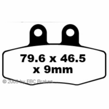 Preview: EBC Blackstuff Bremsbeläge für Maico 250 MX Vorderachse - FA132