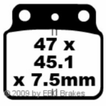 Preview: EBC Redstuff Bremsbeläge für Arctic Cat 400 DVX Sport Hinterachse - FA137TT