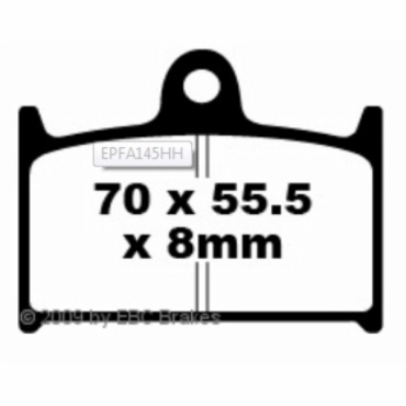 Preview: EBC Blackstuff Bremsbeläge für Suzuki GSF 1200 SAV ABS-Bandit Vorderachse - FA145