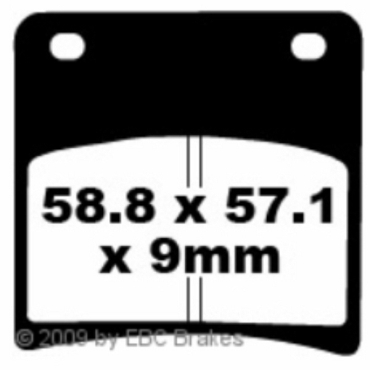 Preview: EBC Blackstuff Bremsbeläge für Suzuki GSX 600 FK (GN72A) Vorderachse - FA146