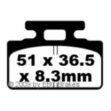 Preview: EBC Scooter Bremsbeläge für Sym Mio 100 Vorderachse - SFA151