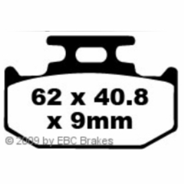 EBC Redstuff Bremsbeläge für Kawasaki KDX 200 H1/H2/H3/H4/H5 Hinterachse - FA152TT