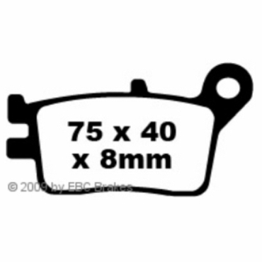 Preview: EBC Blackstuff Bremsbeläge für Honda XLR 250 (R/R3J/RK/RL/R3L/R3M/RN) (MD22) Hinterachse - FA153