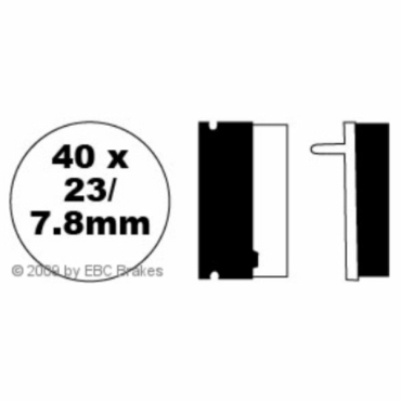 Preview: EBC Blackstuff Bremsbeläge für Yamaha YFS 200 B/F/G/H/J/K/L/M/N/P (Blaster) Hinterachse - FA155