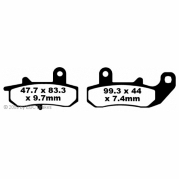 Preview: EBC Blackstuff Bremsbeläge für Suzuki DR 650 RUN/RN/RUP/RP (SP44A/B) Hinterachse - FA157