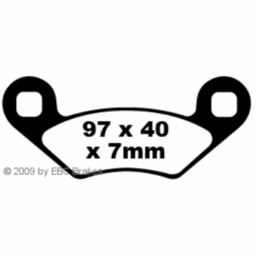 Preview: EBC Redstuff Bremsbeläge für Polaris 335 Sportsman 4 x 4 Vorderachse - FA159TT
