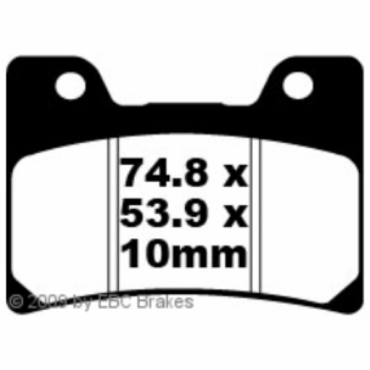 Preview: EBC Blackstuff Bremsbeläge für Yamaha V-Max 12 Vorderachse - FA160