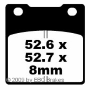 Preview: EBC Blackstuff Bremsbeläge für Kawasaki ZRX 1200 S (ZR 1200 B1/B2/B3) Hinterachse - FA161