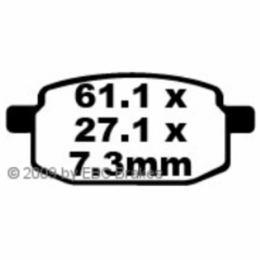 Preview: EBC Scooter Bremsbeläge für FYM/X-Sport CR 3 125 Vorderachse - SFA169