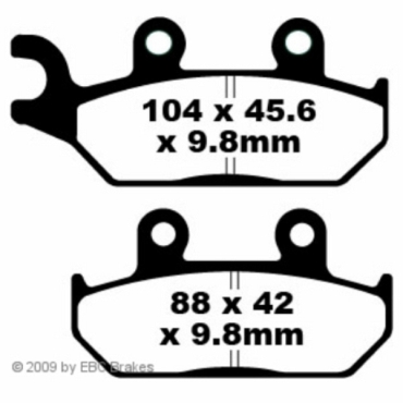 Preview: EBC Redstuff Bremsbeläge für Yamaha XTZ 660 (Tenere) Vorderachse - FA172TT
