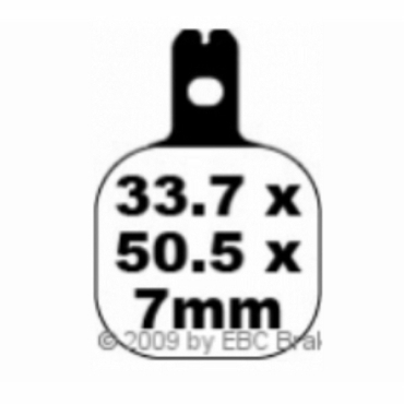 Preview: EBC Blackstuff Bremsbeläge für Honda VT 1300 (CXAA) (Fury/ mit ABS/ 9 Speichen Guß Felge) Hinterachse - FA175