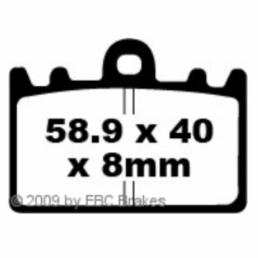 Preview: EBC Blackstuff Bremsbeläge für Kawasaki ZXR 400 L1-L9 Vorderachse - FA180