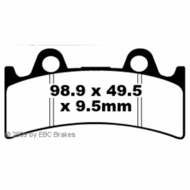 Preview: EBC Blackstuff Bremsbeläge für Yamaha FZR 1000 (EX UP) Vorderachse - FA190