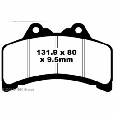 Preview: EBC Blackstuff Bremsbeläge für Yamaha GTS 1000 Vorderachse - FA191