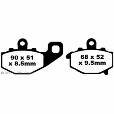 Preview: EBC Blackstuff Bremsbeläge für Kawasaki ZRX 400 (ZX 400 E4/E5/E6/E7) Hinterachse - FA192