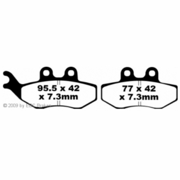 Preview: EBC Scooter Bremsbeläge für Peugeot Geopolis 125 Executive (AJP Bremssattel/ohne ABS) Vorderachse - SFA194