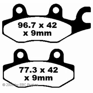 Preview: EBC Goldstuff Bremsbeläge für Suzuki GSXR 1100 WP/WR/WS/WT (GV75A) Vorderachse - FA188HH