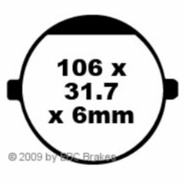 Preview: EBC Blackstuff Bremsbeläge für Cagiva Roadster 125 Vorderachse - FA198