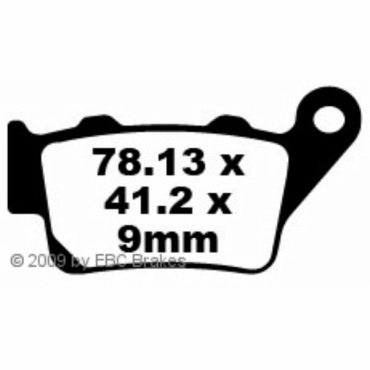 Preview: EBC Redstuff Bremsbeläge für KTM SX 125 (Standard Gabel) Hinterachse - FA208TT