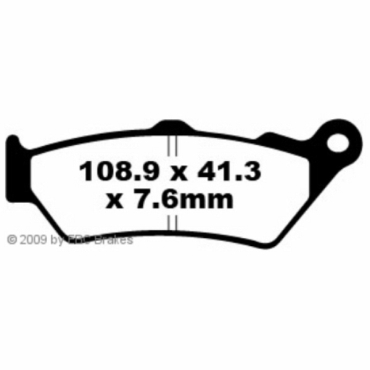 Preview: EBC Blackstuff Bremsbeläge für Honda FX 650 (Y) (Vigor) Vorderachse - FA209/2