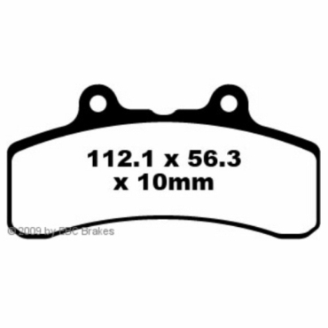 Preview: EBC Blackstuff Bremsbeläge für Buell M1, S1, S2, S3, Vorderachse - FA210