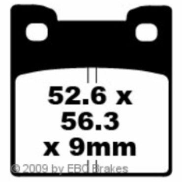 Preview: EBC Blackstuff Bremsbeläge für Suzuki RF 900 RS/RS2 Hinterachse - FA222