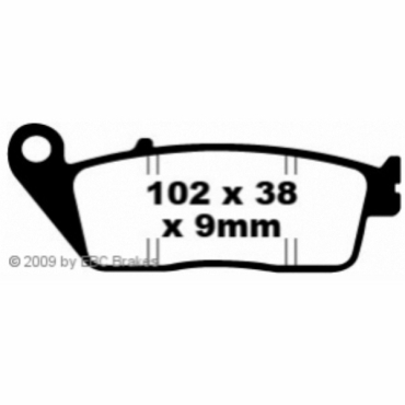 Preview: EBC Blackstuff Bremsbeläge für Honda CBF 600 (SA5) (ABS Modell) Vorderachse - FA226