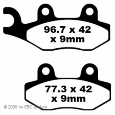 Preview: EBC Scooter Bremsbeläge für Peugeot Geopolis 500 Hinterachse - SFA228