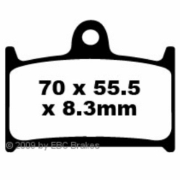 Preview: EBC Blackstuff Bremsbeläge für Triumph Sprint GT1050 (ABS) Vorderachse - FA236