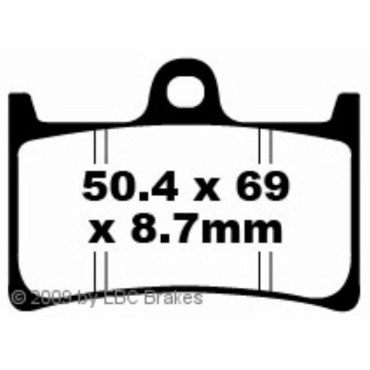 Preview: EBC Blackstuff Bremsbeläge für Yamaha BT 1100 P/R/S/T/V Bulldog Vorderachse - FA252