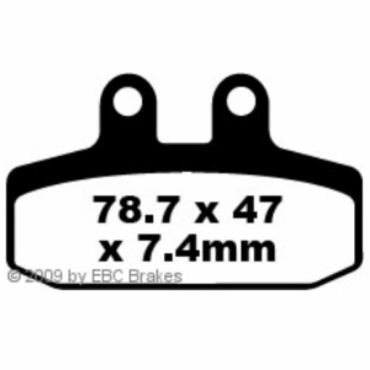 Preview: EBC Scooter Bremsbeläge für Honda NS 125 FG/FH/RH Vorderachse - SFA256