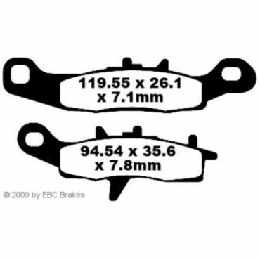Preview: EBC Redstuff Bremsbeläge für Kawasaki KX 85/85-2 A3/B3 Vorderachse - FA258TT